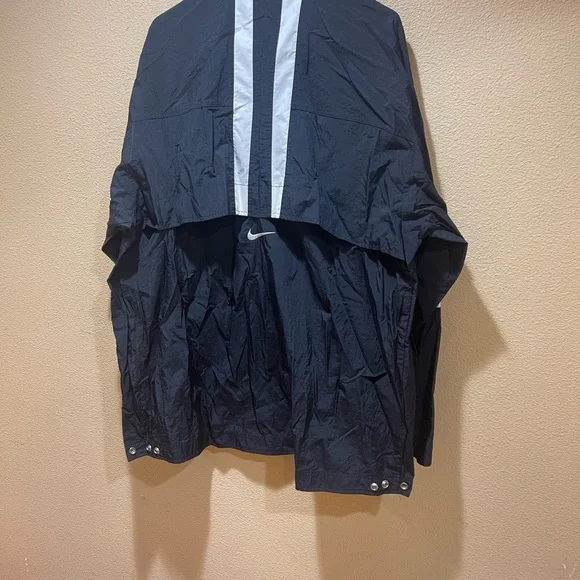Vtg 90s Nike Center Swoosh Windbreaker Jacket 1/4 Zip Pullover Black Sz XL - Picture 3 of 10